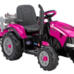 TRACTEUR CASE IH À BATTERIE 12 VOLT AVEC REMORQUE (ZFN44065)