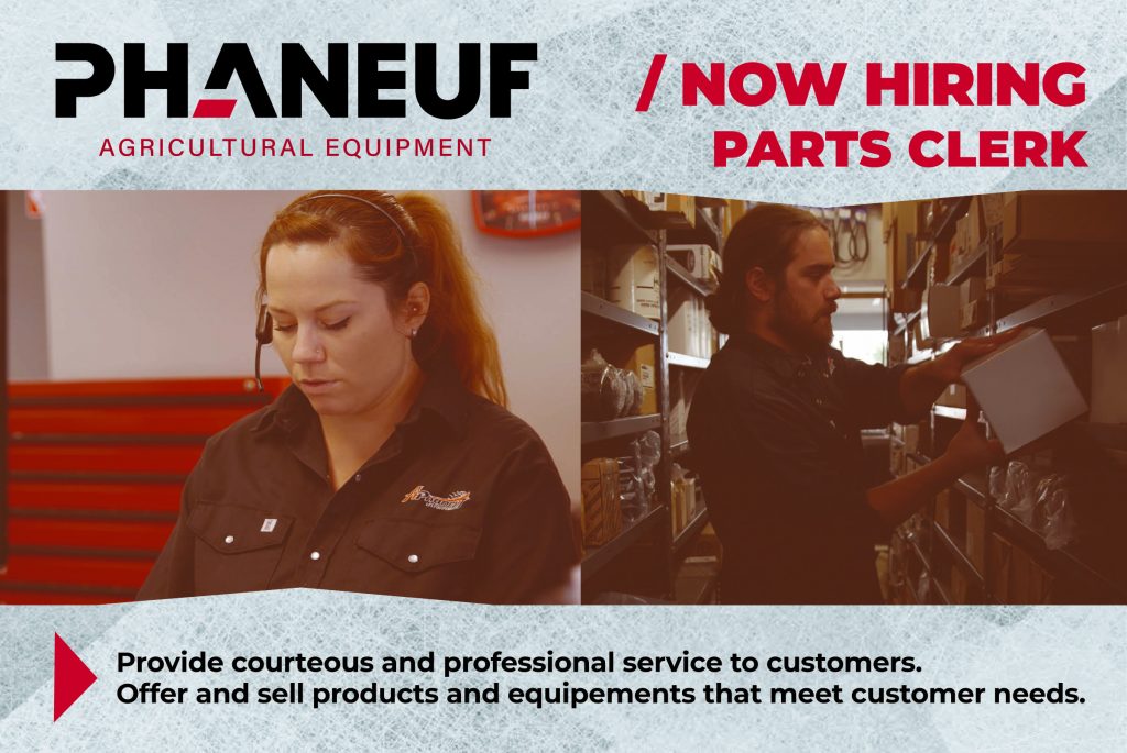 Parts Clerk Phaneuf Agricultural Equipment
